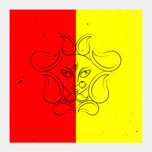 Goddess Durga Square Art Prints PosterGully Specials