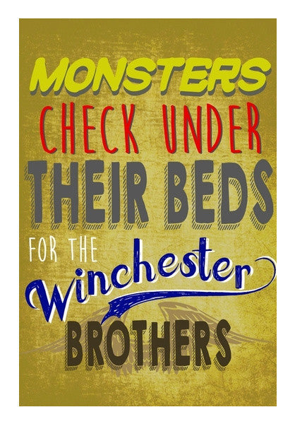 Wall Art, Supernatural winchester brothers  Wall Art