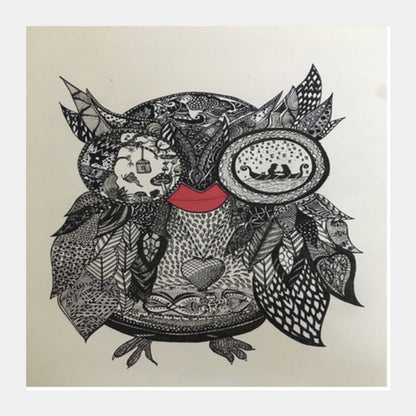 The Mystic Owl Square Art Prints