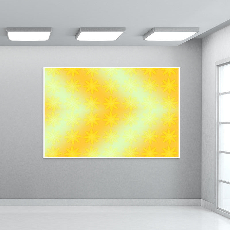 Seamless Yellow Flowers Wall Art