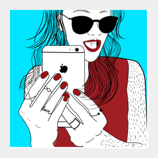 SELFIE Square Art Prints