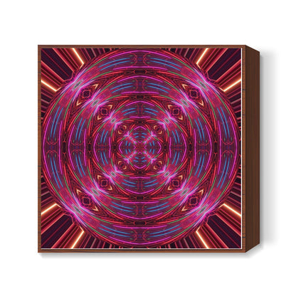 Abstract Kaleidoscopic Fractal Mandala Motion Design Background Square Art Prints