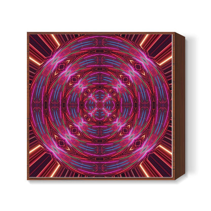 Abstract Kaleidoscopic Fractal Mandala Motion Design Background Square Art Prints