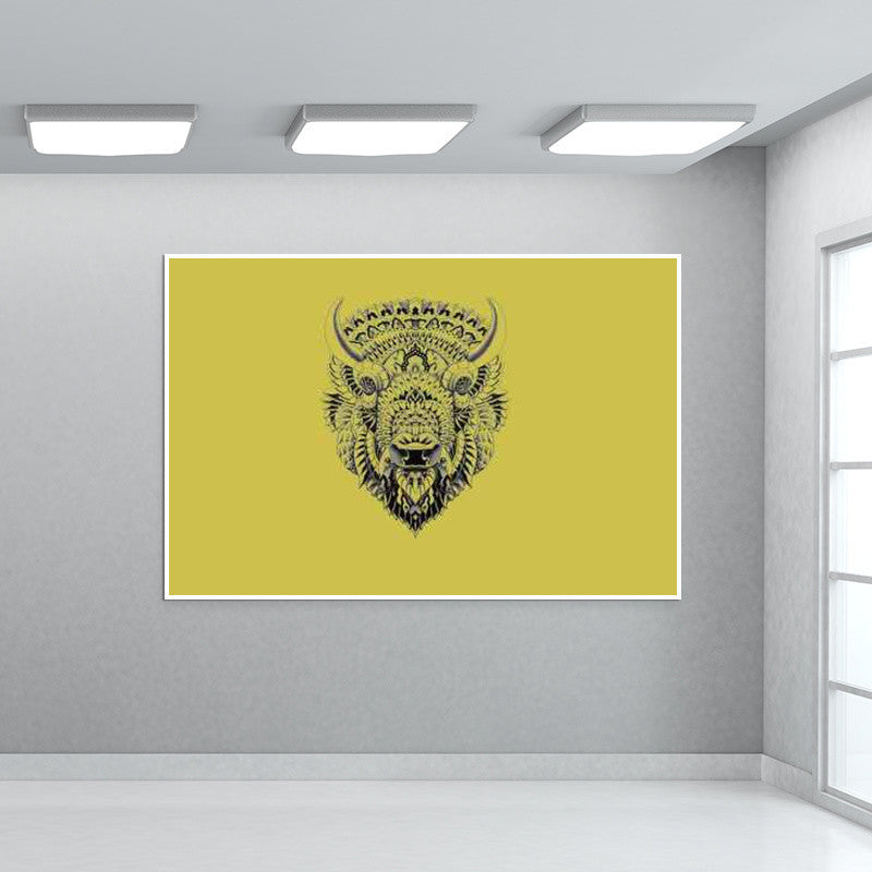 rising bull Wall Art
