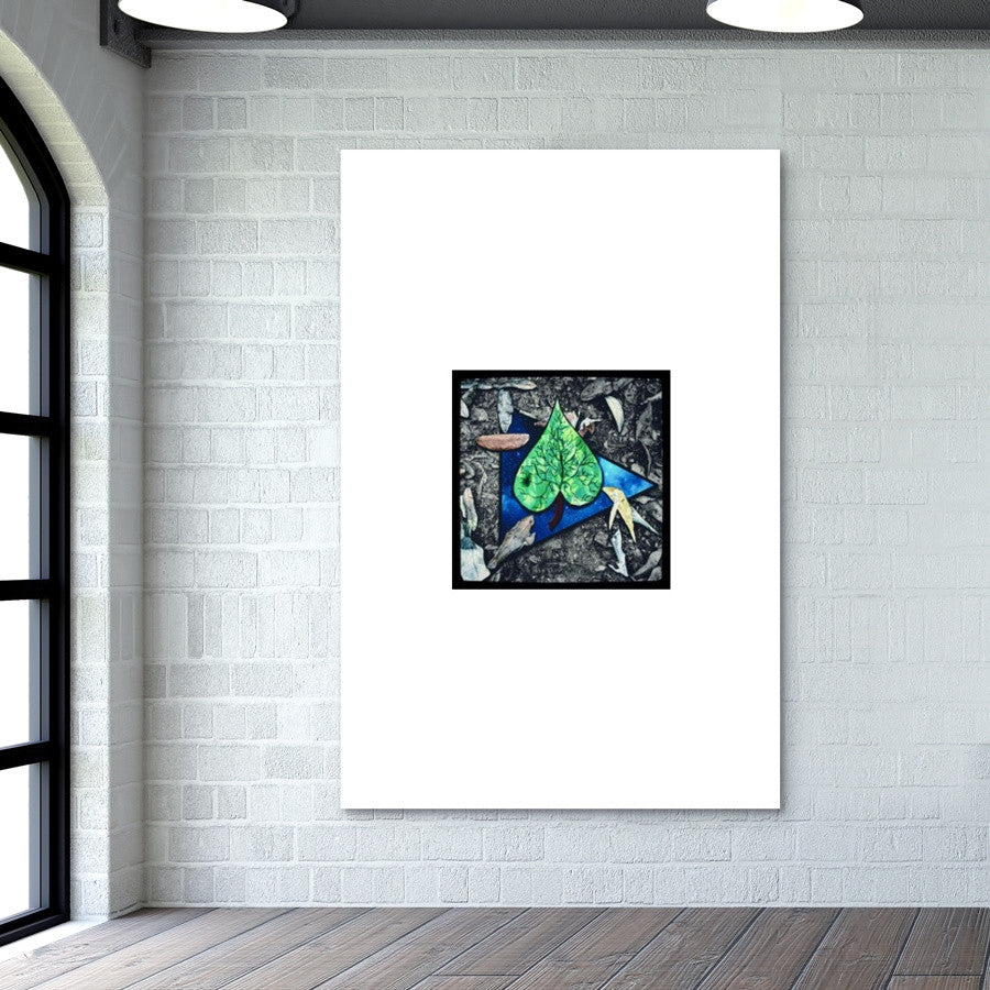 Emerald leaf space  Wall Art