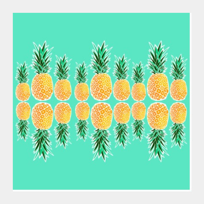 Square Art Prints, Pineapple Square Art Prints