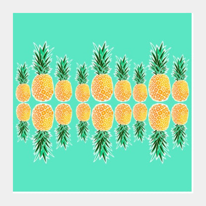 Square Art Prints, Pineapple Square Art Prints