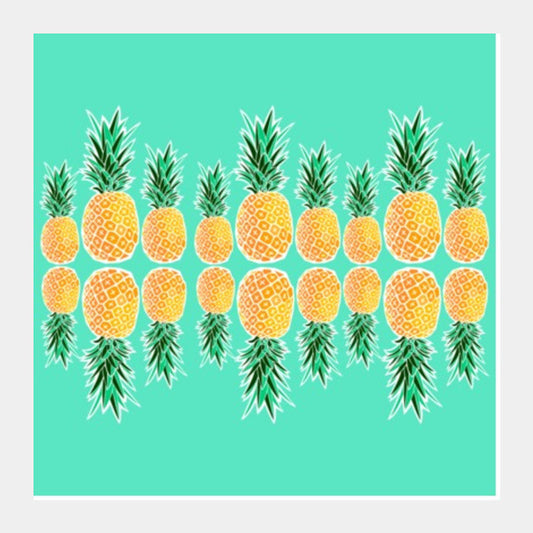 Square Art Prints, Pineapple Square Art Prints