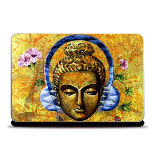 Headphone Buddha Laptop Skins