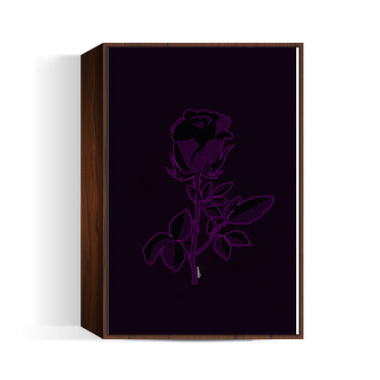 Rose (Neon Pink Highlights) Wall Art