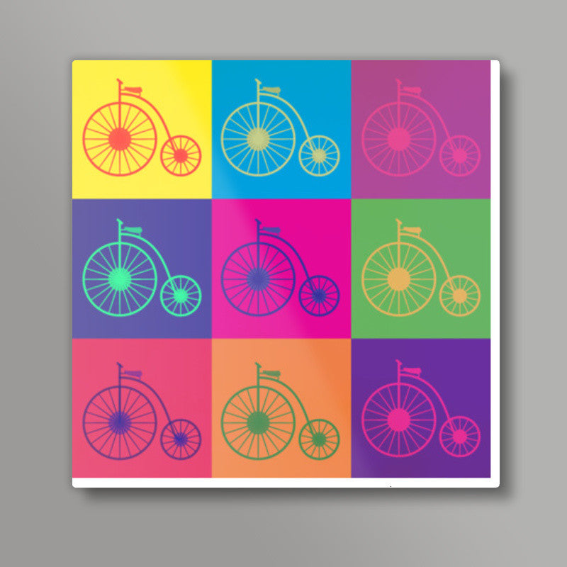 Cycle pattern Square print | Dhwani Mankad