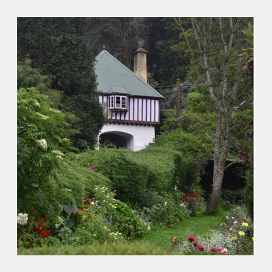 Square Art Prints, Forest Cottage Square Art Prints