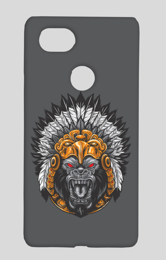 Gorilla Wearing Aztec Headdress Google Pixel 2 XL Cases