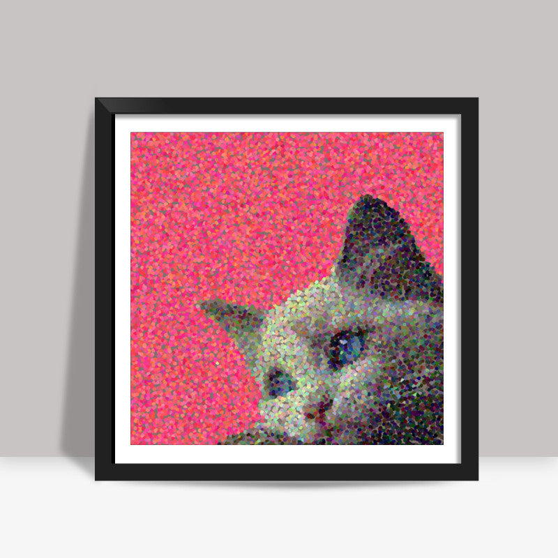 Cat love Square Art Prints