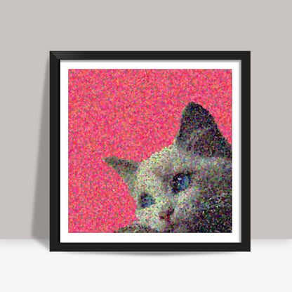 Cat love Square Art Prints