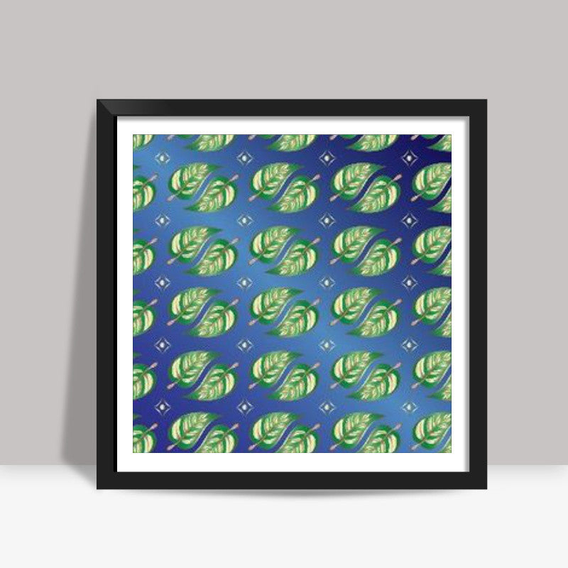 Leaf Motif Square Art Print | Madhumita Mukherjee