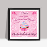 Valentines Day Cupcake Square Art Prints
