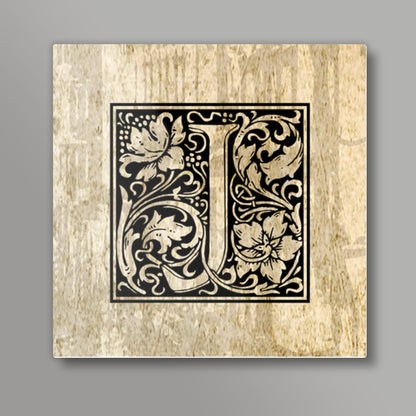 Ornate J Square Art Prints