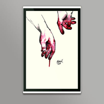 Blood | Hands | Hands covered in blood | Wall Art