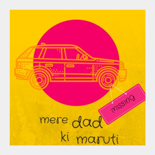 Square Art Prints, Mere Dad Ki Maruti #yrf Square Art Prints