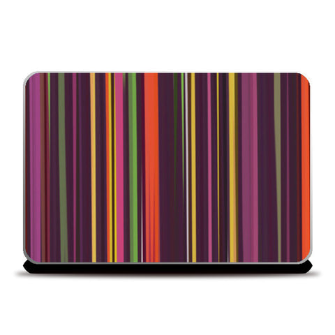 Retro Multi-Coloured Vertical Stripes Pattern Laptop Skins