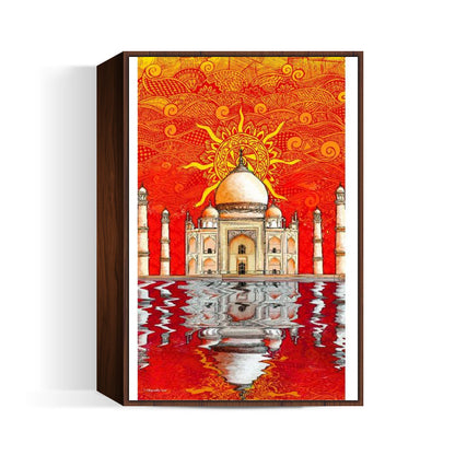 The Red Taj Wall Art | Chayanika