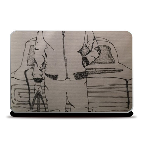 Drive Movie Ryan Gosling Fan Art Sketch Laptop Skins