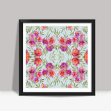 Abstract Watercolor Roses Pretty Floral Square Art Prints