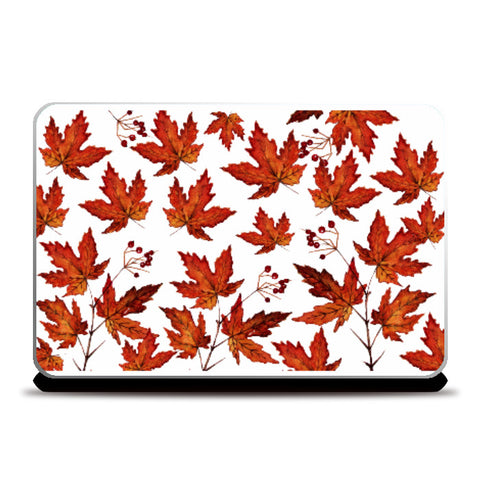 Laptop Skins, Autumn Maple Leaves Laptop Skin l Artist: Seema Hooda, - PosterGully