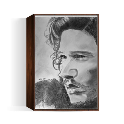 Crows before Hoes Pencil drawing of Jon Snow Wall Art