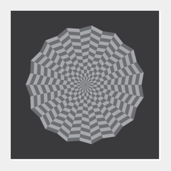 Square Art Prints, ILLUSION-GREY Square Art Prints