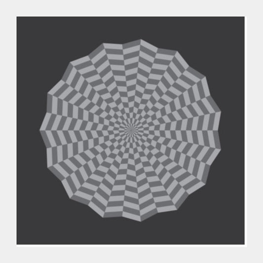 Square Art Prints, ILLUSION-GREY Square Art Prints