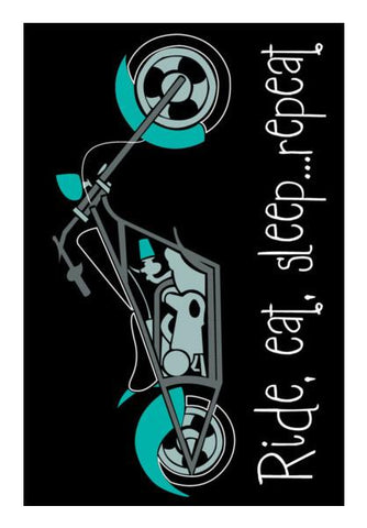 PosterGully Specials, Ride, eat, sleep ... repeat ! Wall Art