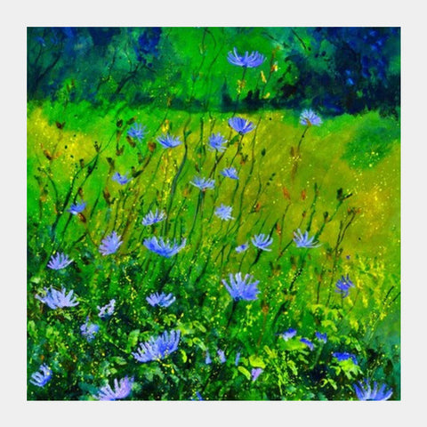 Blue Cornflowers 6852 Square Art Prints PosterGully Specials