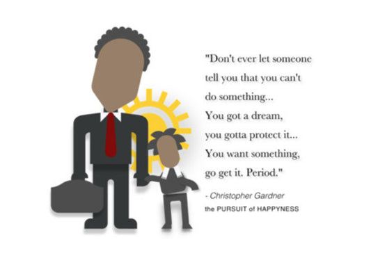 The Pursuit of Happyness |  Minimal Poster | Will Smith | Quotes Wall Art