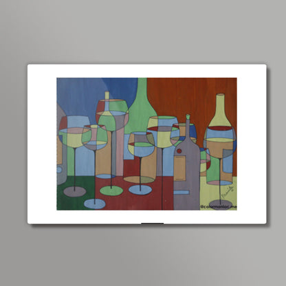 Wine Bottles Abstract Wall Art