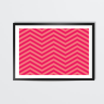 Light Pink and Dark Pink Zig Zag Wall Art