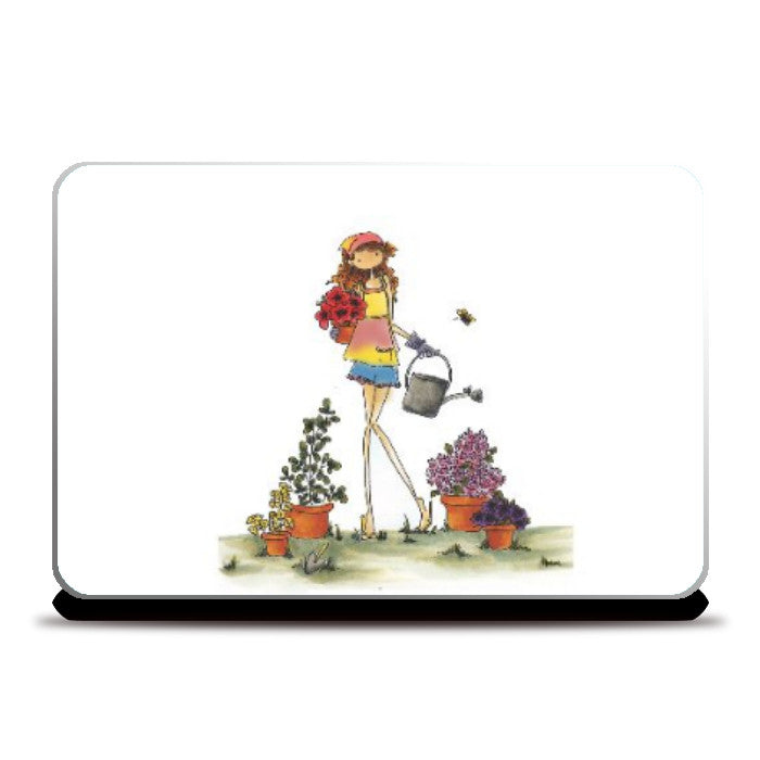 Laptop Skins, Wide eyed flower girl- laptop skin