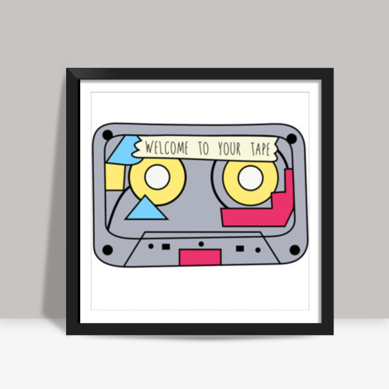 13 reasons why retro tape Square Art Prints