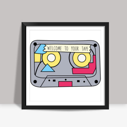13 reasons why retro tape Square Art Prints