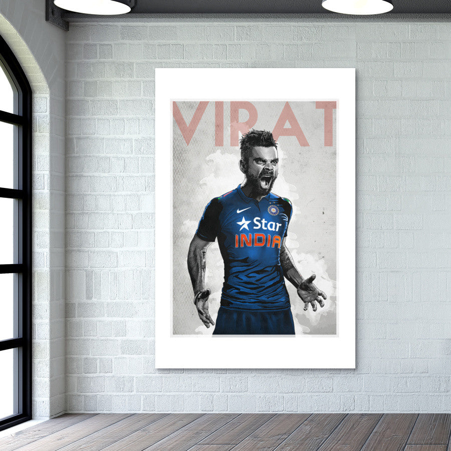 Virat Kohli Poster Wall Art