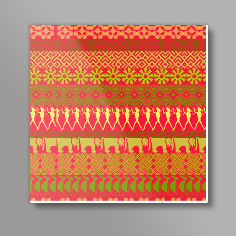 African Tribal Pattern Square Art Prints