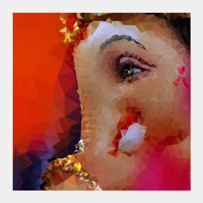 Square Art Prints, Ganpati Low Poly Square Art