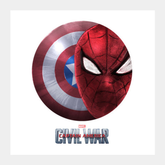 CIVIL WAR CAPTAIN AMERICA Square Art Prints