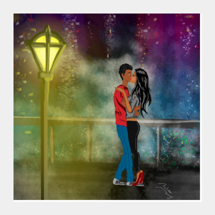 Singapore Kiss Square Art Prints