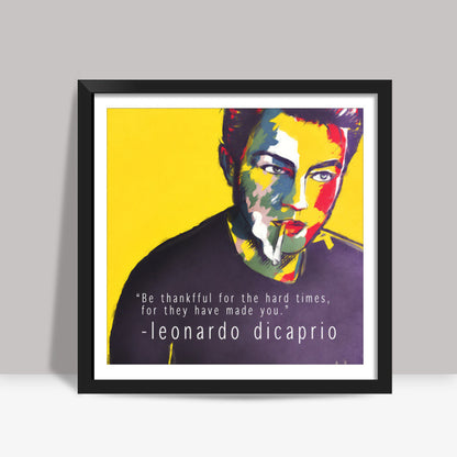 leonardo dicaprio fan art Square Art Prints