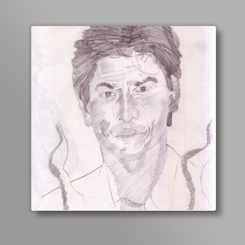 Bollywood superstar SRK Shah Rukh Khan is an immensely spirited actor Square Art Prints