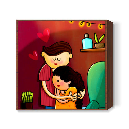 US (The Warm Hug) Square Art Prints