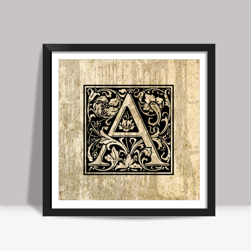 Ornate A Square Art Prints