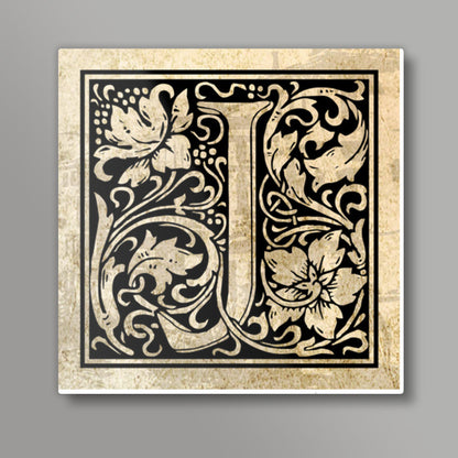 Ornate J Square Art Prints